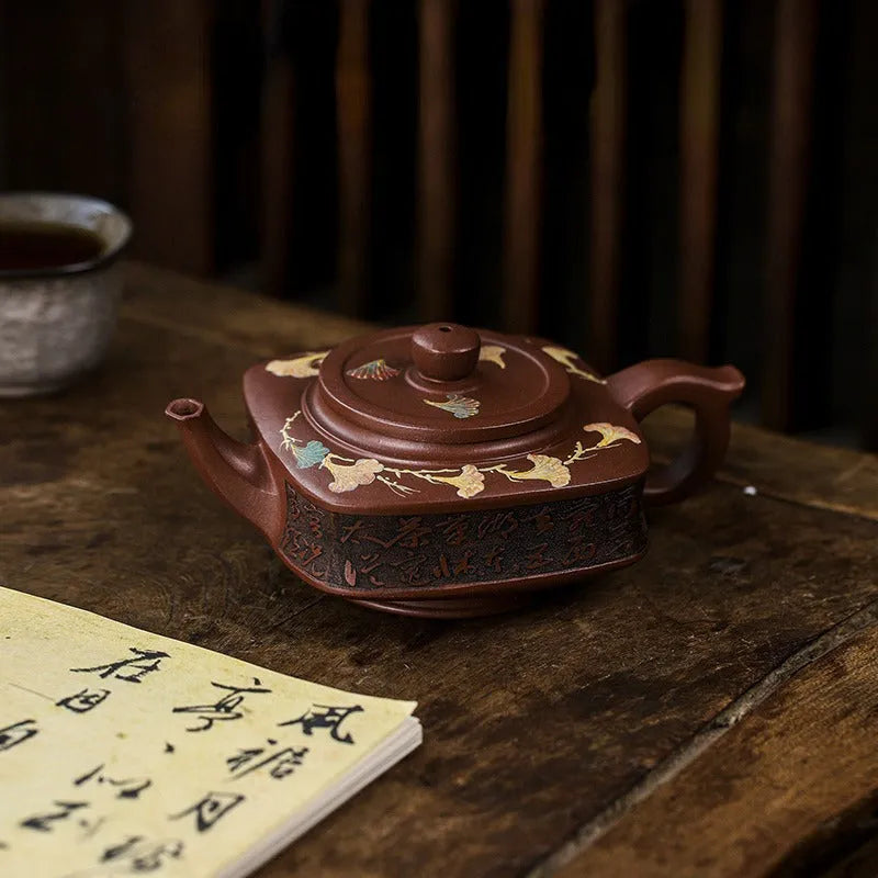 Full Handmade Yixing Zisha Teapot [Sifang Yubi] (Aged Di Cao Qing - 250ml) - YIQIN TEA HOUSE | yiqinteahouse.com | 200-300ml, full handmade zisha teapot, new arrival, teapot, teaware