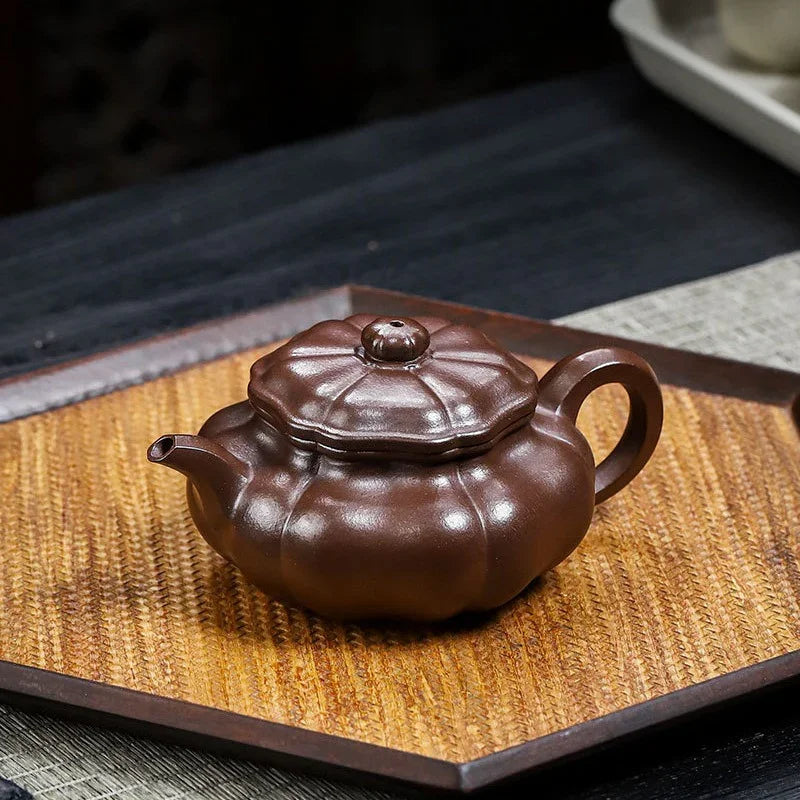 Teko Zisha Yixing Buatan Tangan Sepenuhnya [Siji Ruyi] (Jin Sha Zi Ni - 190ml)
