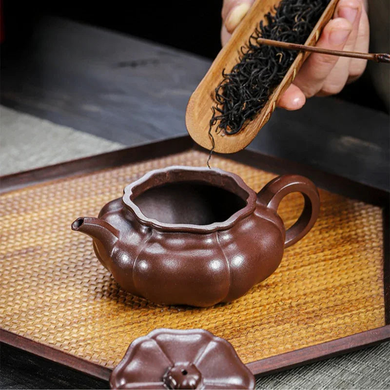 Teko Zisha Yixing Buatan Tangan Sepenuhnya [Siji Ruyi] (Jin Sha Zi Ni - 190ml)
