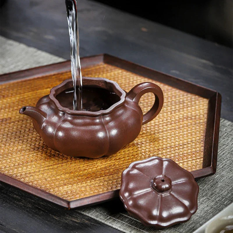 Teko Zisha Yixing Buatan Tangan Sepenuhnya [Siji Ruyi] (Jin Sha Zi Ni - 190ml)