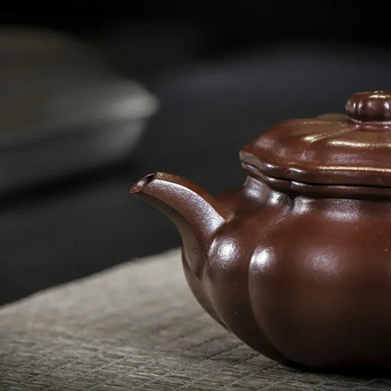 Teko Zisha Yixing Buatan Tangan Sepenuhnya [Siji Ruyi] (Jin Sha Zi Ni - 190ml)