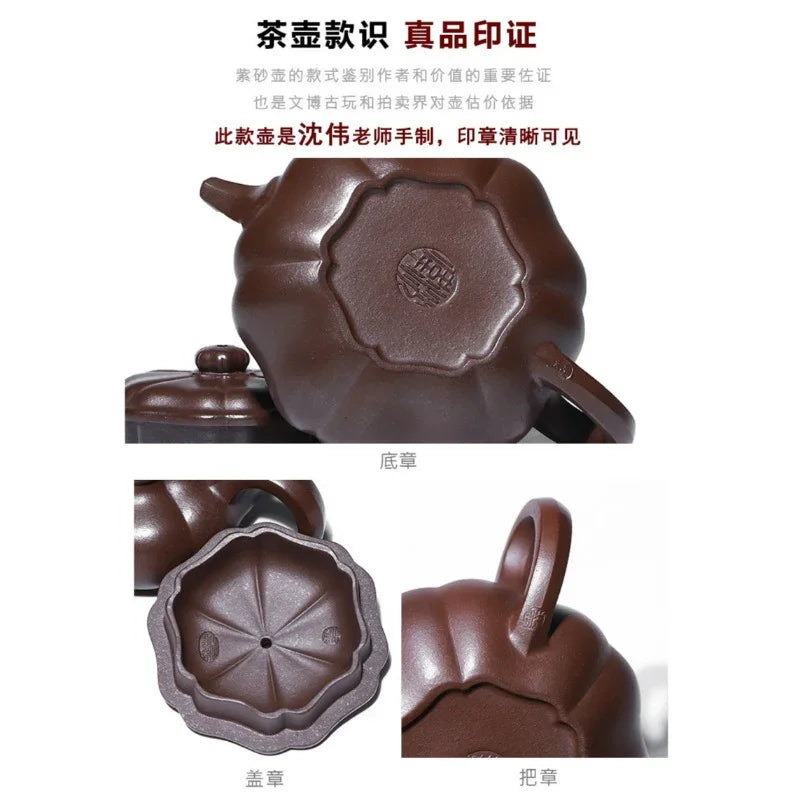 Teko Zisha Yixing Buatan Tangan Sepenuhnya [Siji Ruyi] (Jin Sha Zi Ni - 190ml)