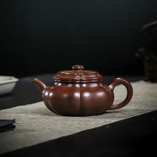 Teko Zisha Yixing Buatan Tangan Sepenuhnya [Siji Ruyi] (Jin Sha Zi Ni - 190ml)