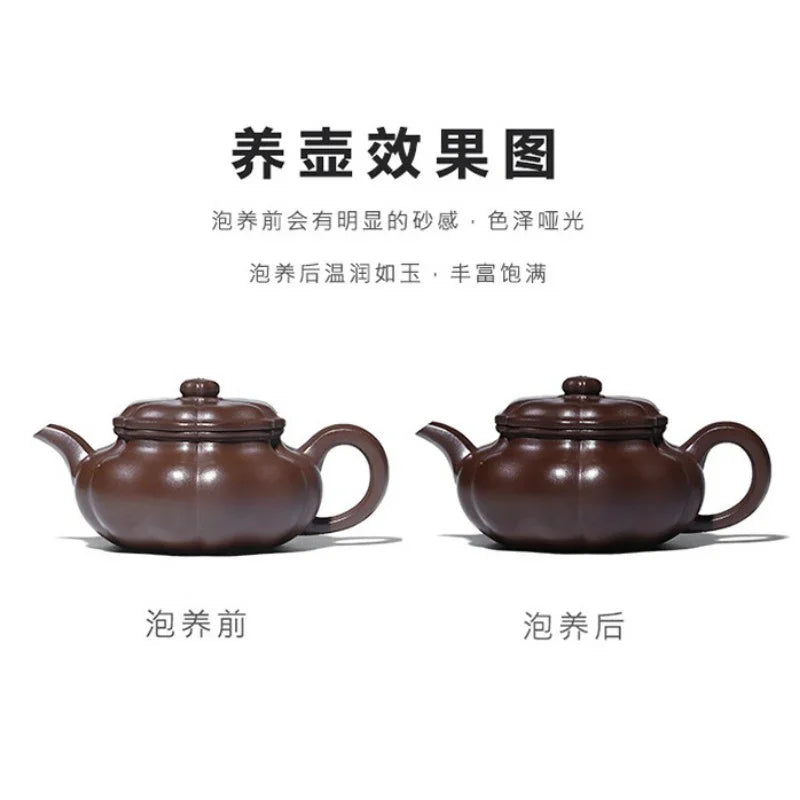 Teko Zisha Yixing Buatan Tangan Sepenuhnya [Siji Ruyi] (Jin Sha Zi Ni - 190ml)
