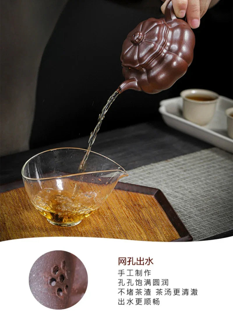 Teko Zisha Yixing Buatan Tangan Sepenuhnya [Siji Ruyi] (Jin Sha Zi Ni - 190ml)