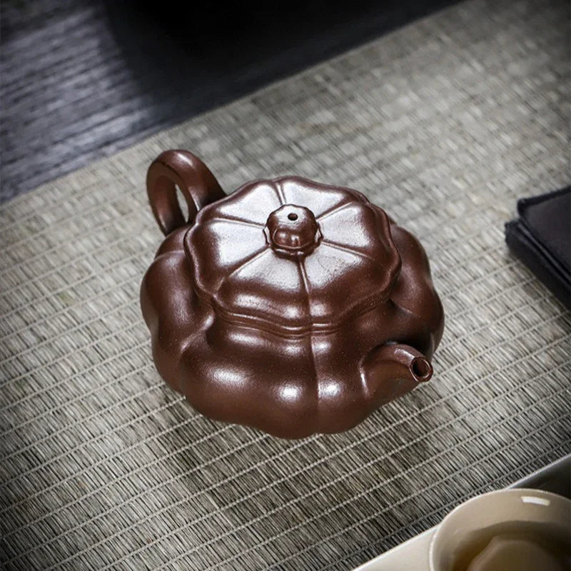 Teko Zisha Yixing Buatan Tangan Sepenuhnya [Siji Ruyi] (Jin Sha Zi Ni - 190ml)