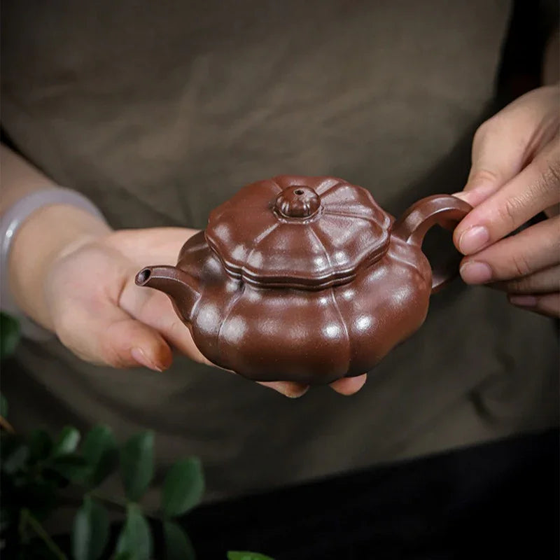 Teko Zisha Yixing Buatan Tangan Sepenuhnya [Siji Ruyi] (Jin Sha Zi Ni - 190ml)