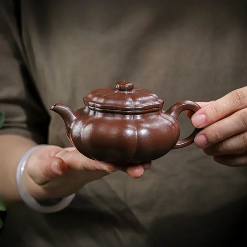 Teko Zisha Yixing Buatan Tangan Sepenuhnya [Siji Ruyi] (Jin Sha Zi Ni - 190ml)