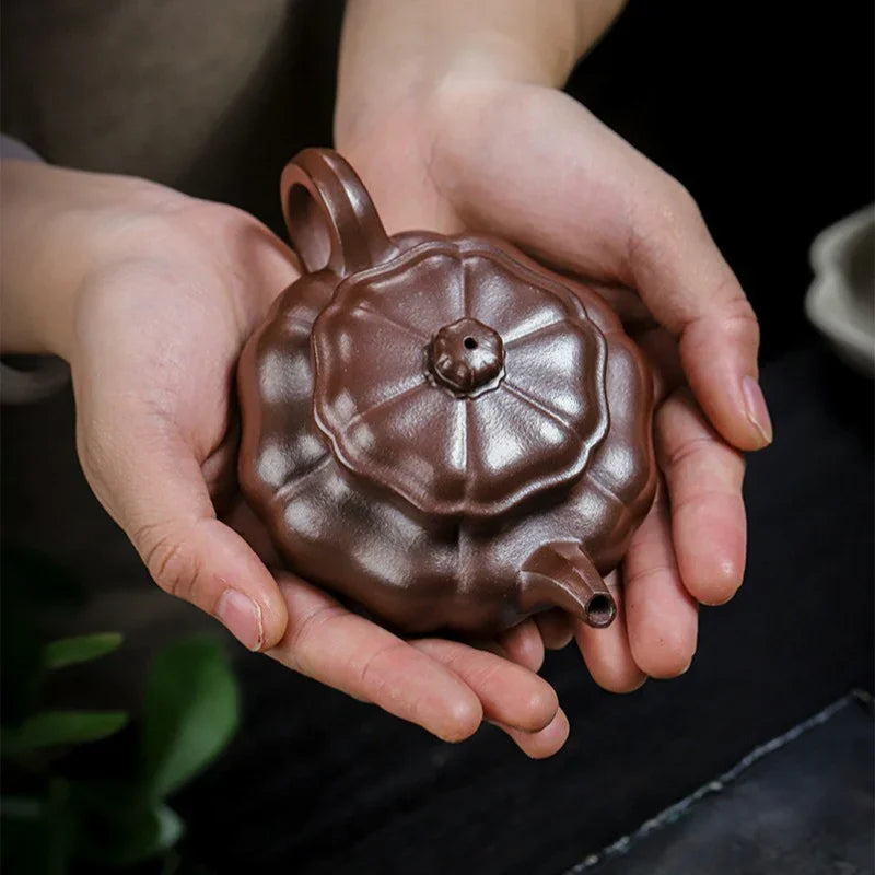 Teko Zisha Yixing Buatan Tangan Sepenuhnya [Siji Ruyi] (Jin Sha Zi Ni - 190ml)