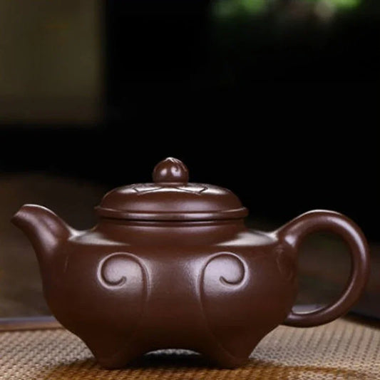 Teko Yixing Zisha Buatan Tangan Sepenuhnya [Siji Ruyi Pot] (Zi Ni - 260ml)