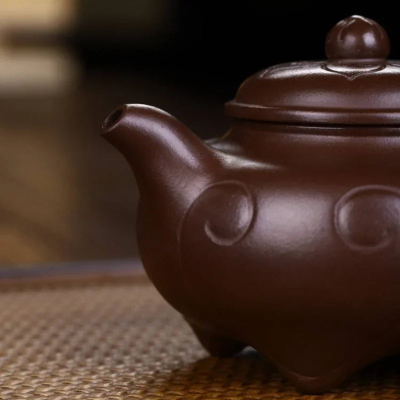 Teko Yixing Zisha Buatan Tangan Sepenuhnya [Siji Ruyi Pot] (Zi Ni - 260ml)