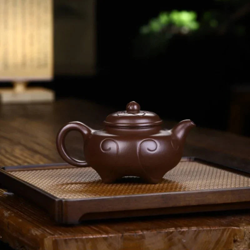 Teko Yixing Zisha Buatan Tangan Sepenuhnya [Siji Ruyi Pot] (Zi Ni - 260ml)
