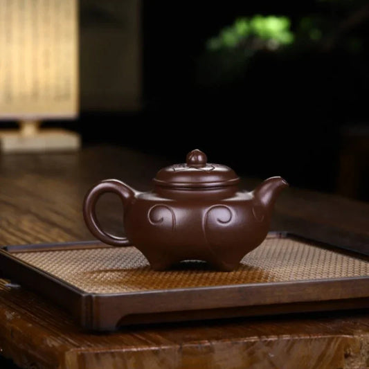 Teko Yixing Zisha Buatan Tangan Sepenuhnya [Siji Ruyi Pot] (Zi Ni - 260ml)
