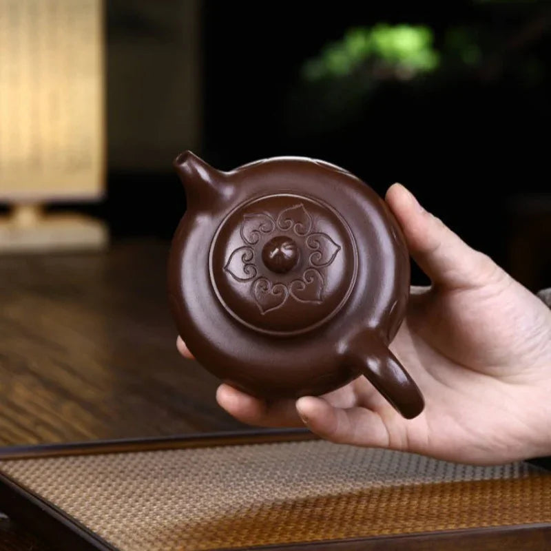 Teko Yixing Zisha Buatan Tangan Sepenuhnya [Siji Ruyi Pot] (Zi Ni - 260ml)