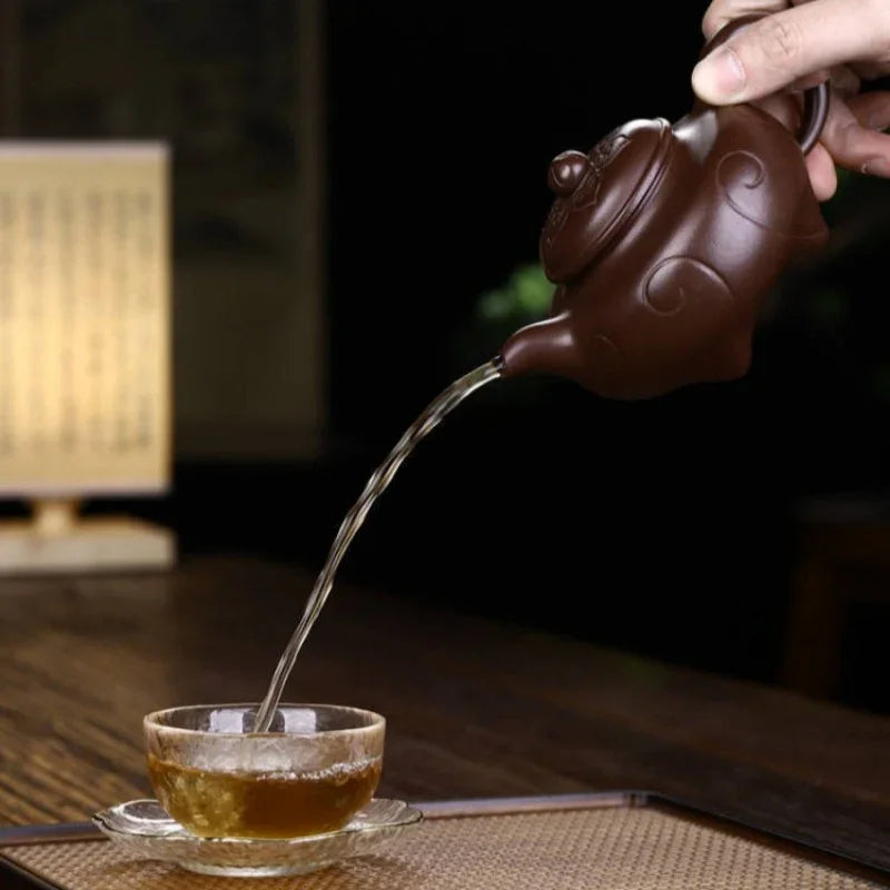 Teko Yixing Zisha Buatan Tangan Sepenuhnya [Siji Ruyi Pot] (Zi Ni - 260ml)
