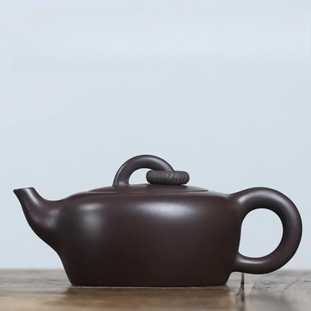 full-handmade-yixing-zisha-teapot-single-ring-flat-round-pot-lao-zi-ni-200ml-yiqin-tea-house-yiqinteahouse-com-1 - YIQIN TEA HOUSE 一沁茶舍 yiqinteahouse.com