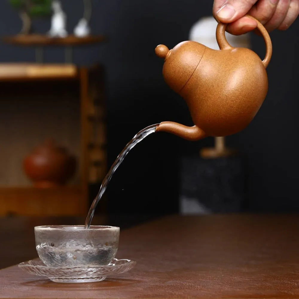 Full Handmade Yixing Zisha Teapot [Siting Pot] (Wucai Lao Duan Ni - 230ml) - YIQIN TEA HOUSE | yiqinteahouse.com | 200-300ml, full handmade zisha teapot, new arrival, plain smooth, teapot, teaware