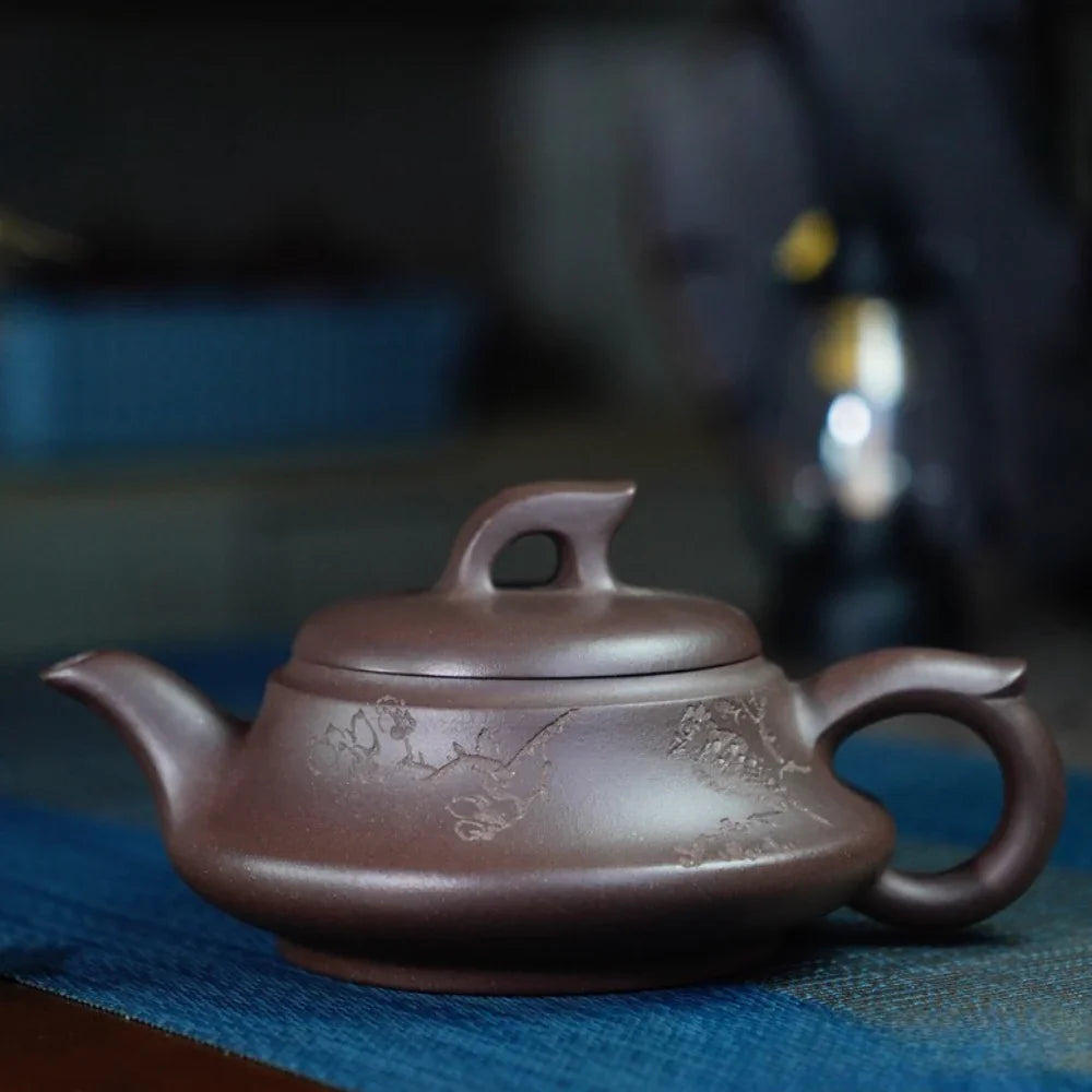 Teko Zisha Yixing Buatan Tangan Sepenuhnya [Periuk Halus & Licin] (Zi Ni - 350ml)