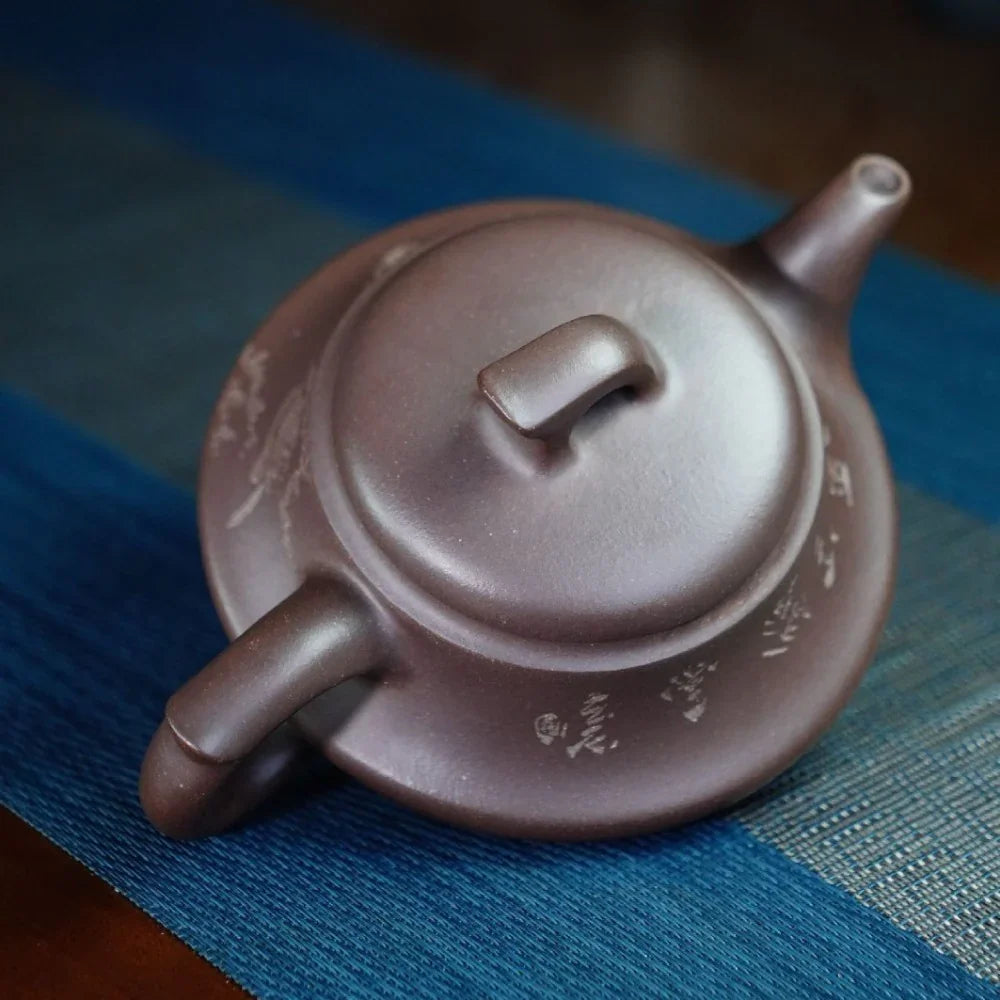 Teko Zisha Yixing Buatan Tangan Sepenuhnya [Periuk Halus & Licin] (Zi Ni - 350ml)