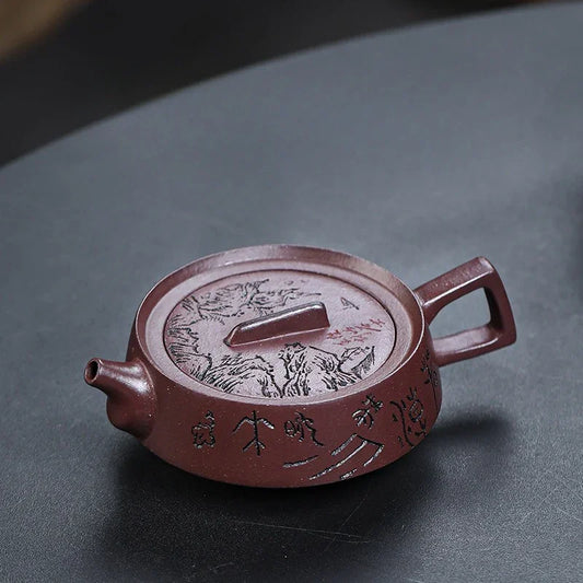 Full Handmade Yixing Zisha Teapot [Smooth & Fine] (Zi Ni - 130ml) - YIQIN TEA HOUSE | yiqinteahouse.com | <200ml, full handmade zisha teapot, teapot, teaware