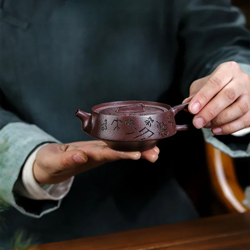 Full Handmade Yixing Zisha Teapot [Smooth & Fine] (Zi Ni - 130ml) - YIQIN TEA HOUSE | yiqinteahouse.com | <200ml, full handmade zisha teapot, teapot, teaware