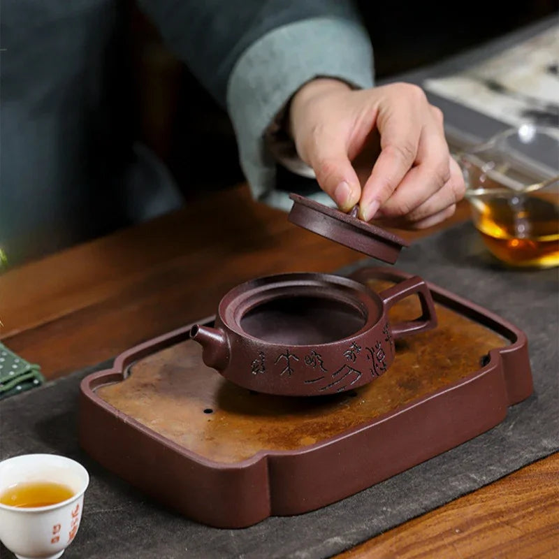 Full Handmade Yixing Zisha Teapot [Smooth & Fine] (Zi Ni - 130ml) - YIQIN TEA HOUSE | yiqinteahouse.com | <200ml, full handmade zisha teapot, teapot, teaware