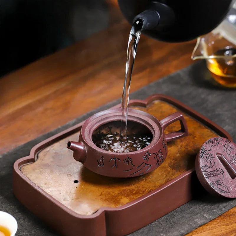 Full Handmade Yixing Zisha Teapot [Smooth & Fine] (Zi Ni - 130ml) - YIQIN TEA HOUSE | yiqinteahouse.com | <200ml, full handmade zisha teapot, teapot, teaware