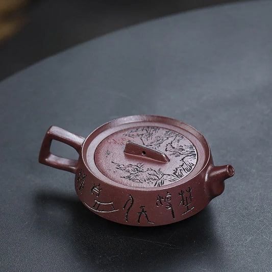 Full Handmade Yixing Zisha Teapot [Smooth & Fine] (Zi Ni - 130ml) - YIQIN TEA HOUSE | yiqinteahouse.com | <200ml, full handmade zisha teapot, teapot, teaware