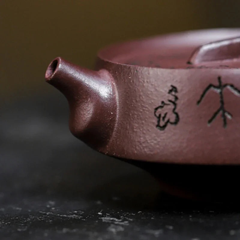 Full Handmade Yixing Zisha Teapot [Smooth & Fine] (Zi Ni - 130ml) - YIQIN TEA HOUSE | yiqinteahouse.com | <200ml, full handmade zisha teapot, teapot, teaware