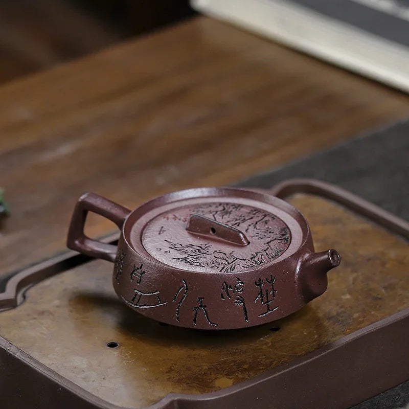 Full Handmade Yixing Zisha Teapot [Smooth & Fine] (Zi Ni - 130ml) - YIQIN TEA HOUSE | yiqinteahouse.com | <200ml, full handmade zisha teapot, teapot, teaware