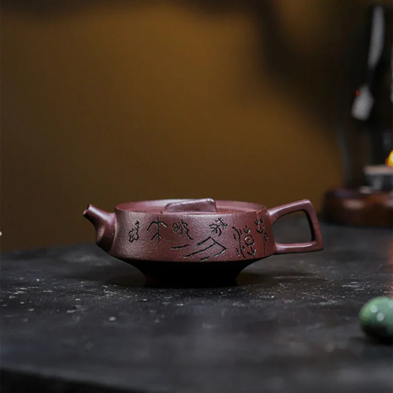 Full Handmade Yixing Zisha Teapot [Smooth & Fine] (Zi Ni - 130ml) - YIQIN TEA HOUSE | yiqinteahouse.com | <200ml, full handmade zisha teapot, teapot, teaware