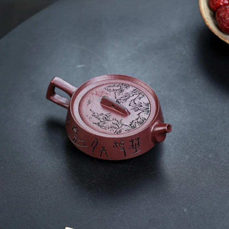 Full Handmade Yixing Zisha Teapot [Smooth & Fine] (Zi Ni - 130ml) - YIQIN TEA HOUSE | yiqinteahouse.com | <200ml, full handmade zisha teapot, teapot, teaware