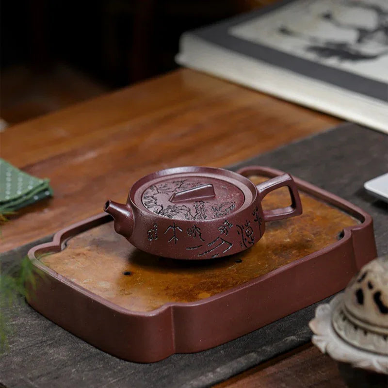 Full Handmade Yixing Zisha Teapot [Smooth & Fine] (Zi Ni - 130ml) - YIQIN TEA HOUSE | yiqinteahouse.com | <200ml, full handmade zisha teapot, teapot, teaware
