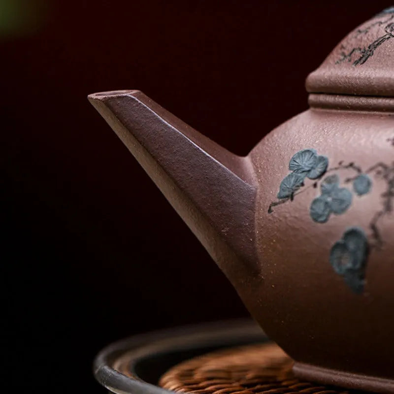 Full Handmade Yixing Zisha Teapot [Song Bai Zhi Zhi] (Ziyu Jin Sha - 250ml) - YIQIN TEA HOUSE | yiqinteahouse.com | 200-300ml, full handmade zisha teapot, teapot, teaware