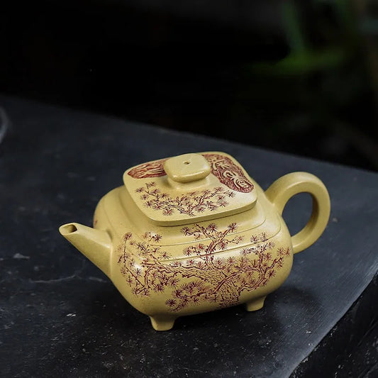 Full Handmade Yixing Zisha Teapot [Song Yun Cha Xiang] (Bensan Lu Ni - 400ml) - YIQIN TEA HOUSE | yiqinteahouse.com | >300ml, full handmade zisha teapot, new arrival, teapot, teaware