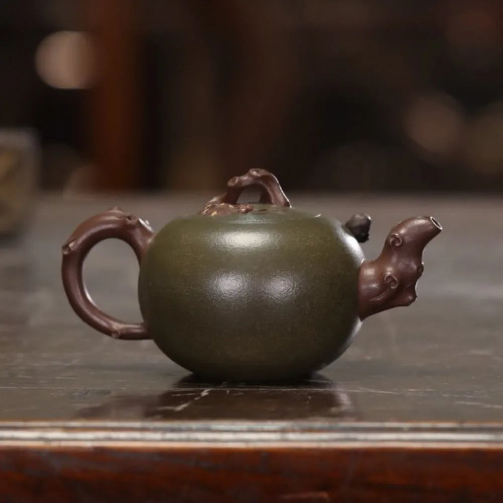 Full Handmade Yixing Zisha Teapot [Squirrel Grape Pot] (Lu Ni/Hong Ni - 170ml) - YIQIN TEA HOUSE | yiqinteahouse.com | <200ml, full handmade zisha teapot, new arrival, plain smooth, teapot, teaware