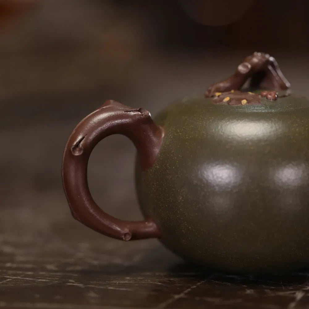 Full Handmade Yixing Zisha Teapot [Squirrel Grape Pot] (Lu Ni/Hong Ni - 170ml) - YIQIN TEA HOUSE | yiqinteahouse.com | <200ml, full handmade zisha teapot, new arrival, plain smooth, teapot, teaware