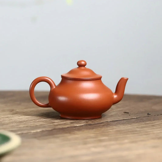 Teko Zisha Yixing Buatan Tangan Sepenuhnya [Straw Hat Pot] (Zhao Zhuang Zhu Ni - 120ml)