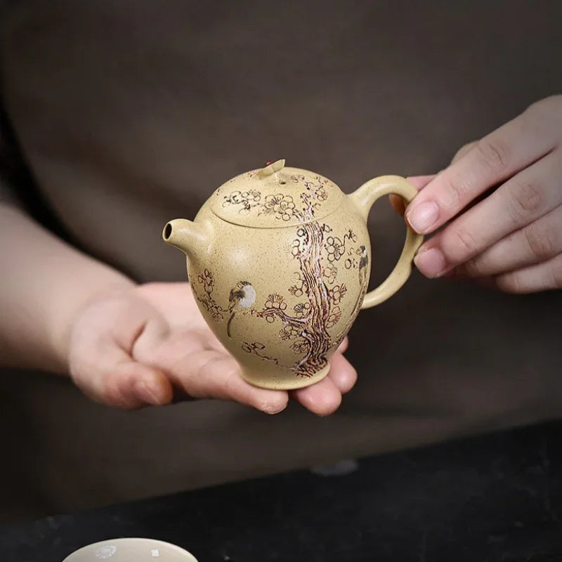 Teko Zisha Yixing Buatan Tangan Sepenuhnya [Ta Xue Xun Mei] (Bensan Lu Ni - 150ml)