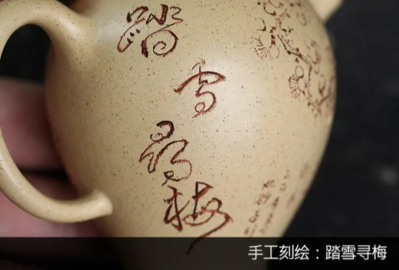 Teko Zisha Yixing Buatan Tangan Sepenuhnya [Ta Xue Xun Mei] (Bensan Lu Ni - 150ml)