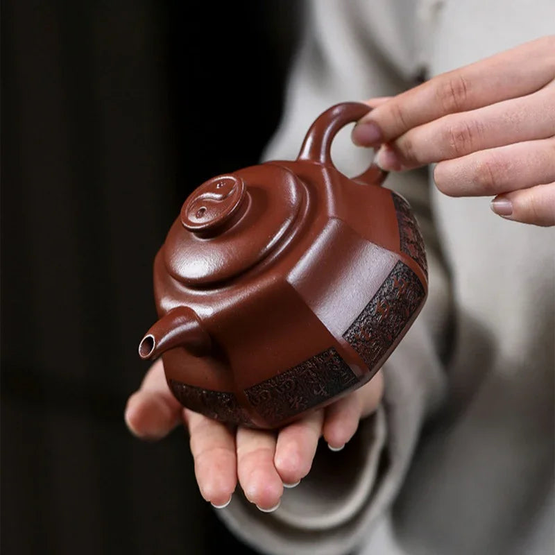 Teko Zisha Yixing Buatan Tangan Sepenuhnya [Tai Chi] (Hong Pi Long - 330ml)