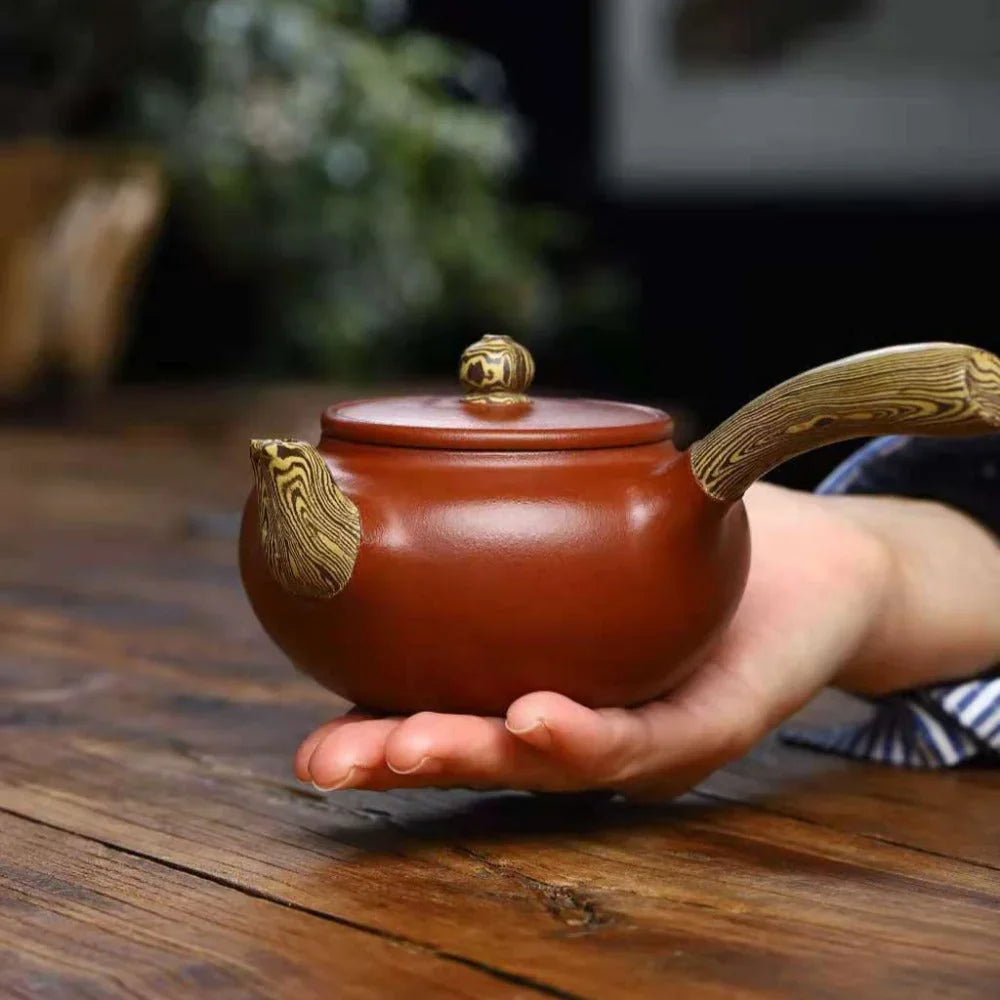 Full Handmade Yixing Zisha Teapot [Tang Yu Pot] (Qing Shui Ni/Jiao Ni - 270ml) - YIQIN TEA HOUSE | yiqinteahouse.com | 200-300ml, full handmade zisha teapot, plain smooth, teapot, teaware