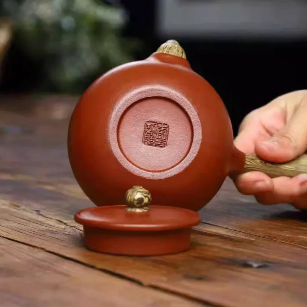 Full Handmade Yixing Zisha Teapot [Tang Yu Pot] (Qing Shui Ni/Jiao Ni - 270ml) - YIQIN TEA HOUSE | yiqinteahouse.com | 200-300ml, full handmade zisha teapot, plain smooth, teapot, teaware
