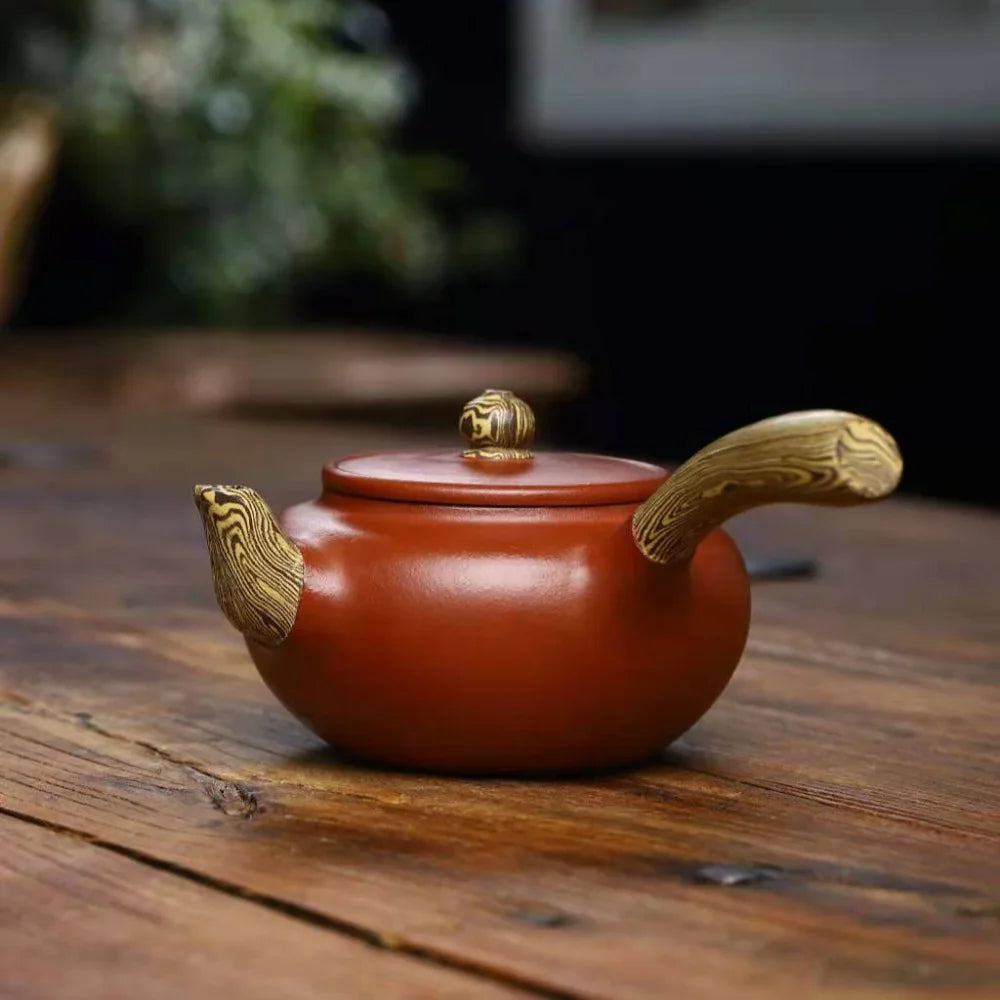 Full Handmade Yixing Zisha Teapot [Tang Yu Pot] (Qing Shui Ni/Jiao Ni - 270ml) - YIQIN TEA HOUSE | yiqinteahouse.com | 200-300ml, full handmade zisha teapot, plain smooth, teapot, teaware