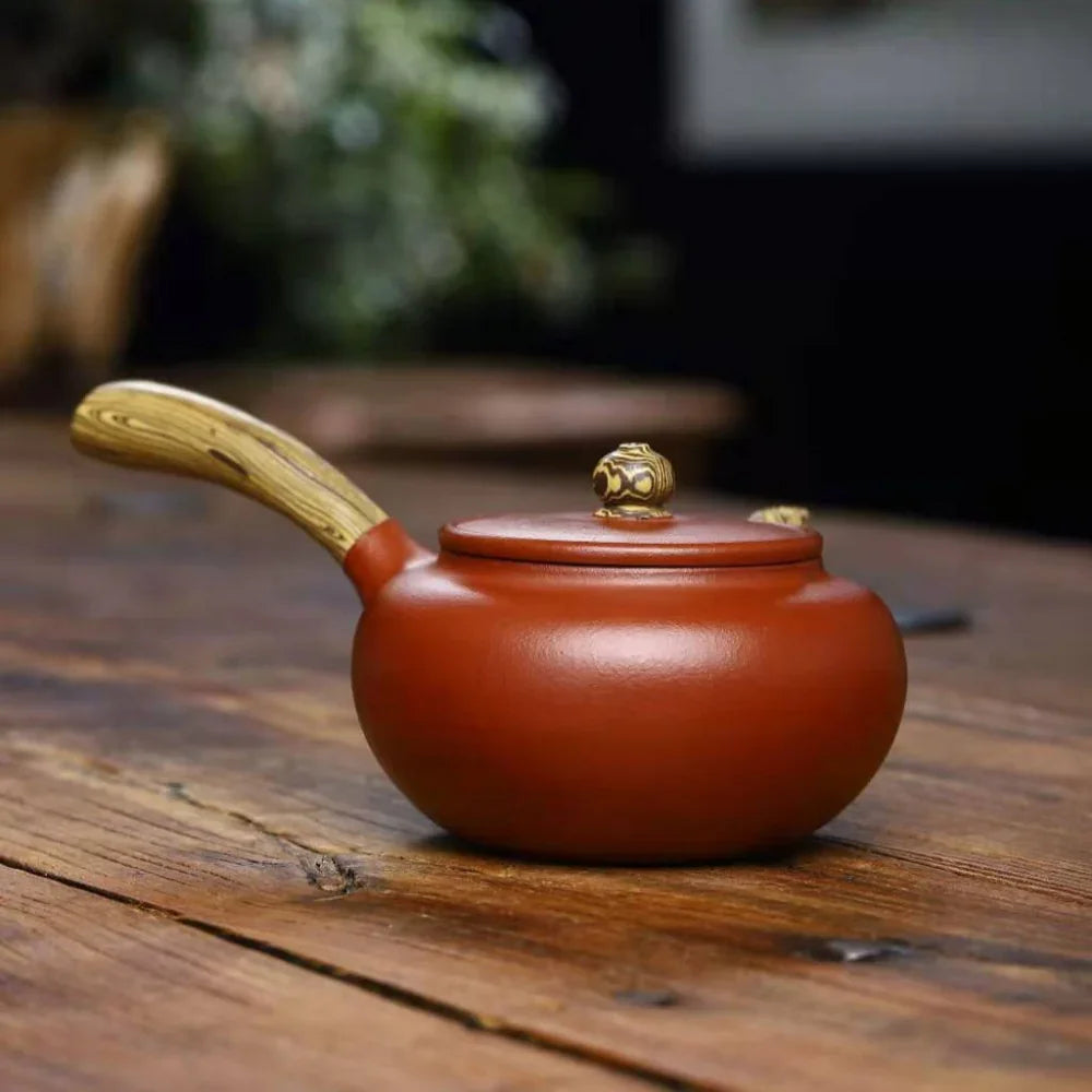 Full Handmade Yixing Zisha Teapot [Tang Yu Pot] (Qing Shui Ni/Jiao Ni - 270ml) - YIQIN TEA HOUSE | yiqinteahouse.com | 200-300ml, full handmade zisha teapot, plain smooth, teapot, teaware