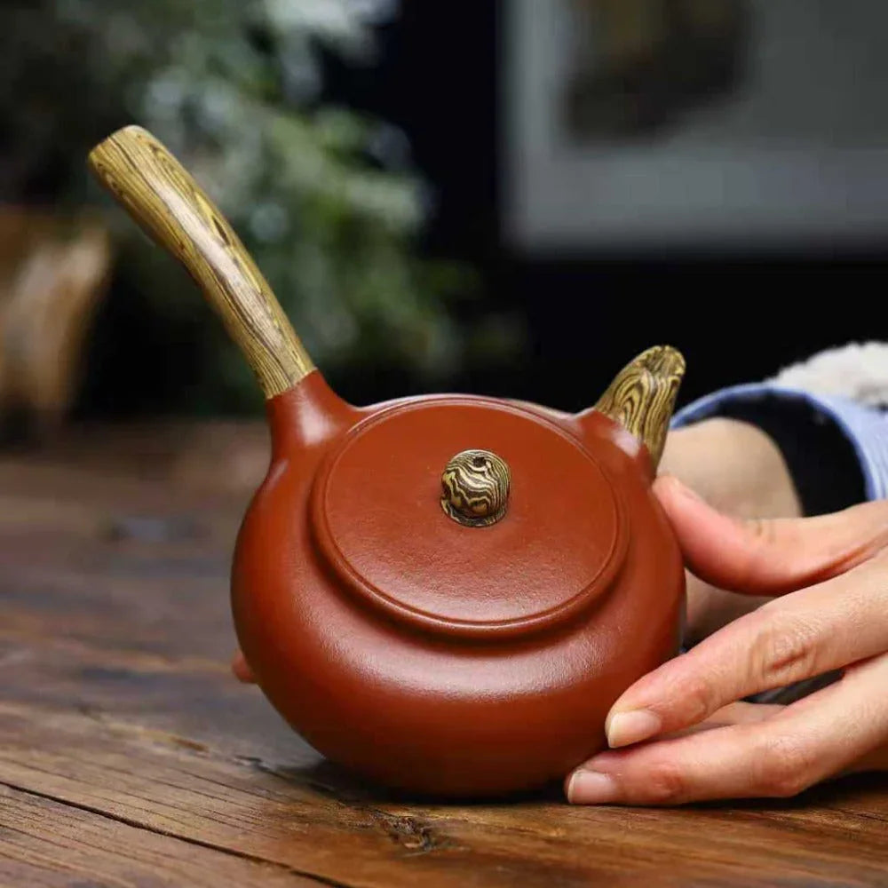 Full Handmade Yixing Zisha Teapot [Tang Yu Pot] (Qing Shui Ni/Jiao Ni - 270ml) - YIQIN TEA HOUSE | yiqinteahouse.com | 200-300ml, full handmade zisha teapot, plain smooth, teapot, teaware