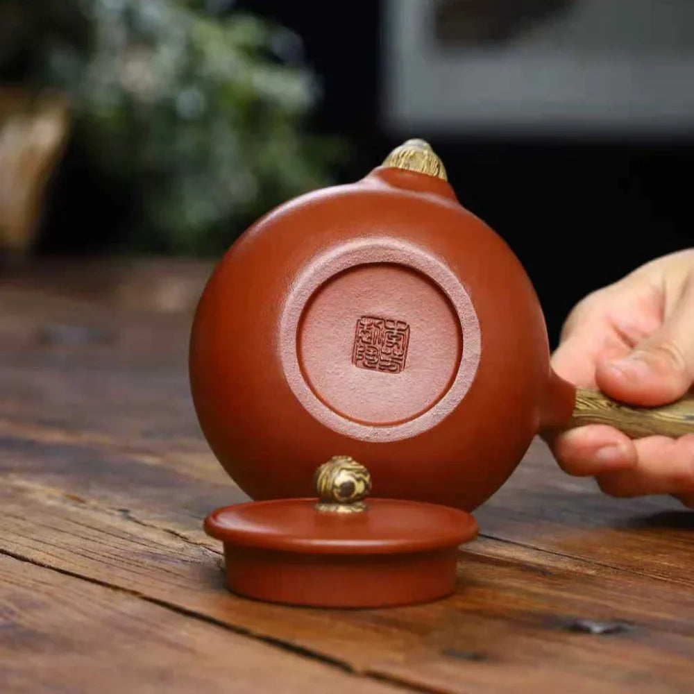 Full Handmade Yixing Zisha Teapot [Tang Yu Pot] (Qing Shui Ni/Jiao Ni - 270ml) - YIQIN TEA HOUSE | yiqinteahouse.com | 200-300ml, full handmade zisha teapot, plain smooth, teapot, teaware