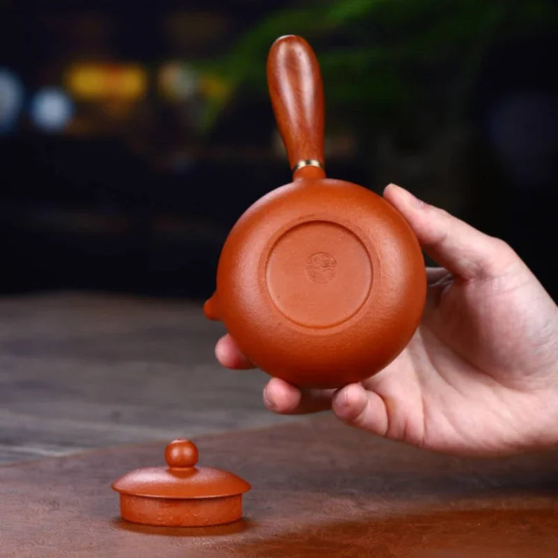 Full Handmade Yixing Zisha Teapot [Tang Yu Pot] (Zhu Ni - 200ml) - YIQIN TEA HOUSE | yiqinteahouse.com | 200-300ml, full handmade zisha teapot, plain smooth, teapot, teaware