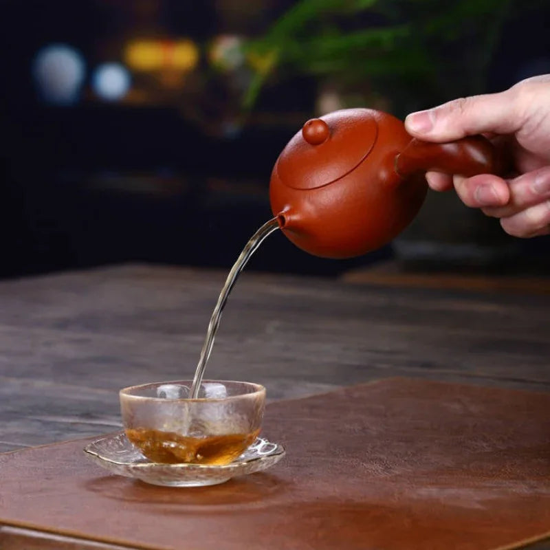 Full Handmade Yixing Zisha Teapot [Tang Yu Pot] (Zhu Ni - 200ml) - YIQIN TEA HOUSE | yiqinteahouse.com | 200-300ml, full handmade zisha teapot, plain smooth, teapot, teaware