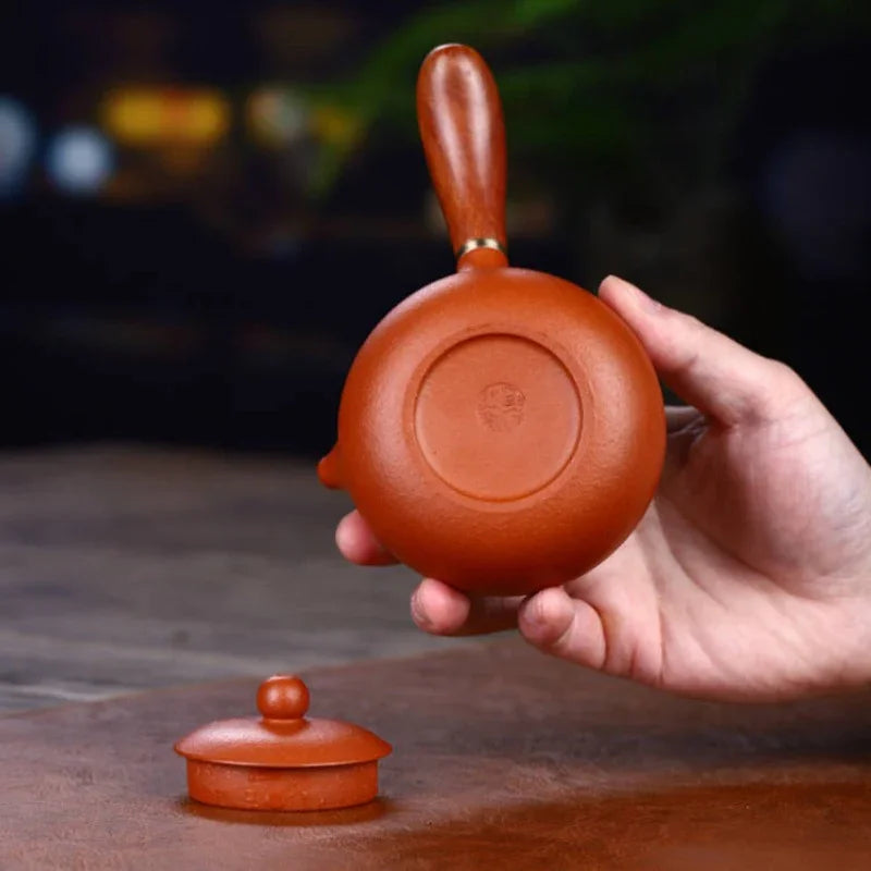Full Handmade Yixing Zisha Teapot [Tang Yu Pot] (Zhu Ni - 200ml) - YIQIN TEA HOUSE | yiqinteahouse.com | 200-300ml, full handmade zisha teapot, plain smooth, teapot, teaware